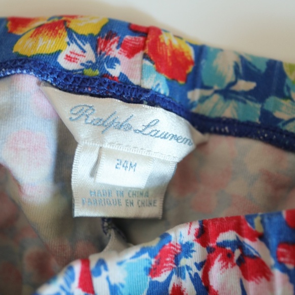 Ralph Lauren Floral Stretch Jersey Legging / 2Y, 24M - Picture 2 of 5